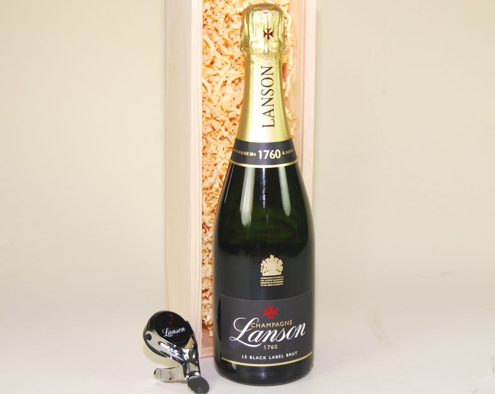 Lanson Le Black Création 257 & Stopper Wood Box