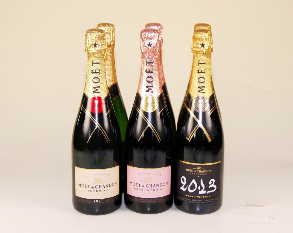 Moët Brut Impérial, Rosé & Vintage 2015 - case of 6 (2 each)