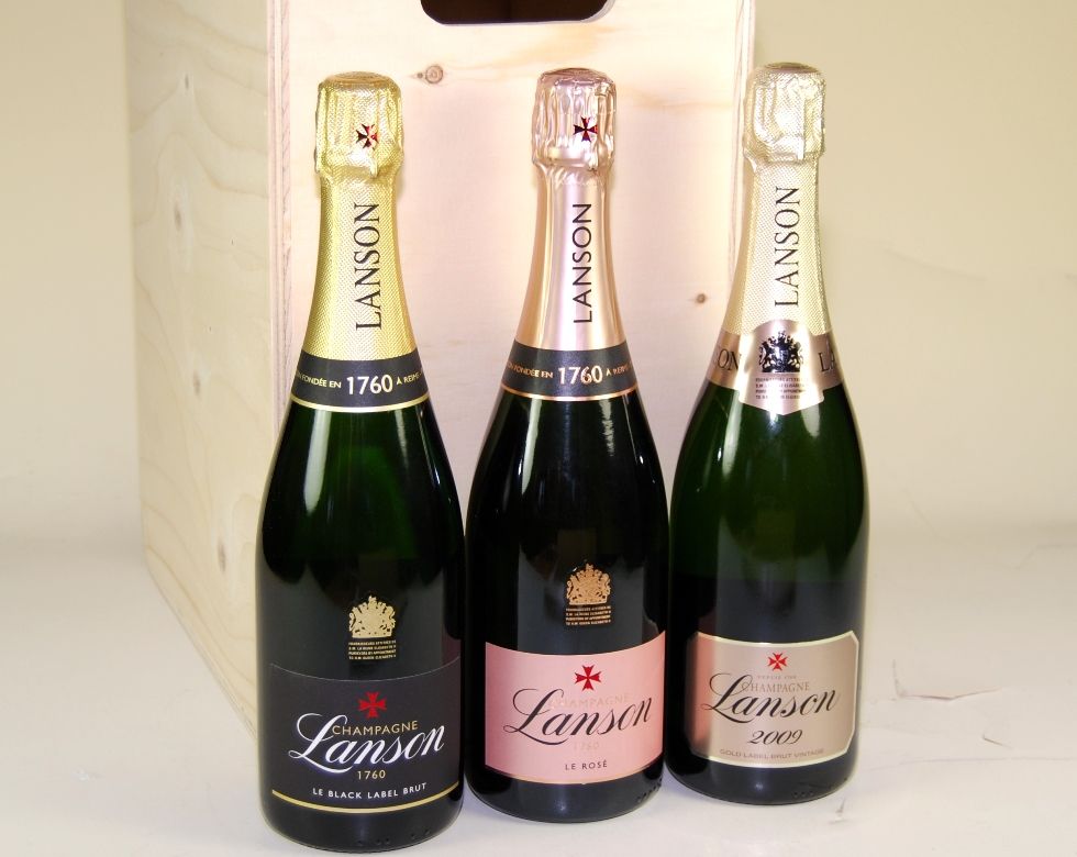 Lanson Le Black Création, Rosé & Gold 2009 Wood Case of 6
