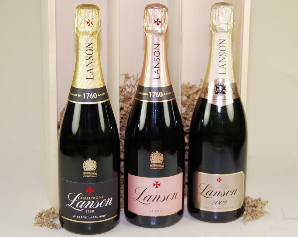 Lanson Le Black Création, Rosé & Gold 2009 Triple Wood Box