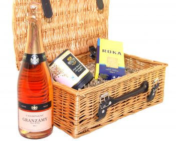 Granzamy Père & Fils Brut Rosé NV Wicker Hamper