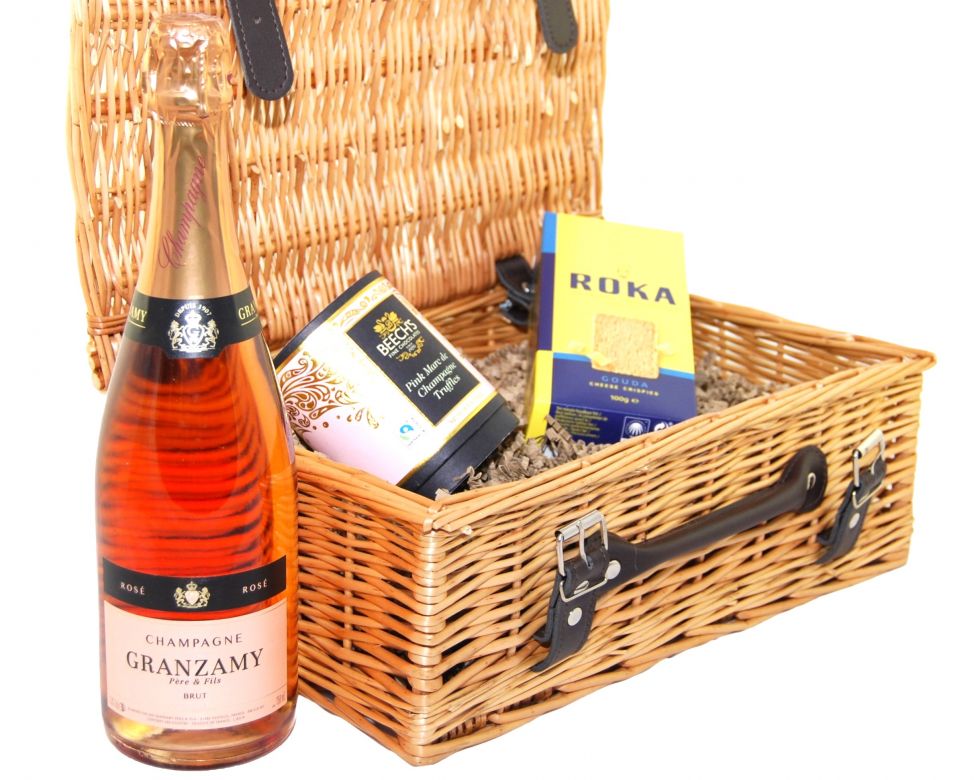 Granzamy Père & Fils Brut Rosé NV Wicker Hamper