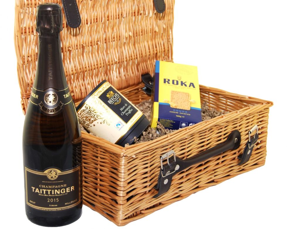 Taittinger Brut Vintage 2015 Wicker Hamper