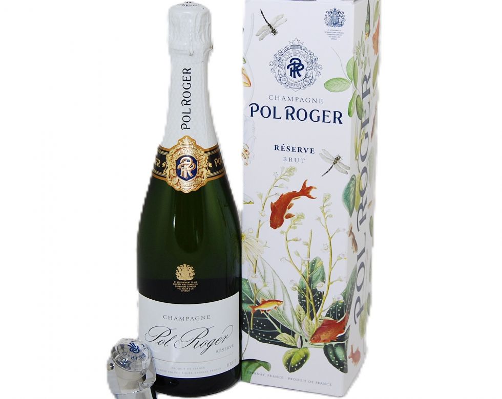 Pol Roger Brut Réserve NV & Stopper Gift Carton 