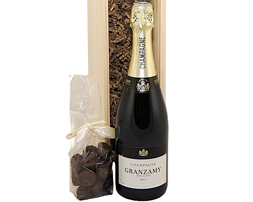 Granzamy Père & Fils Brut NV & Truffles Wood Box