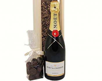 Moët Brut Impérial NV & Truffles Wood Box