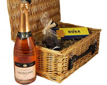 Granzamy Père & Fils Brut Rosé NV Wicker Hamper
