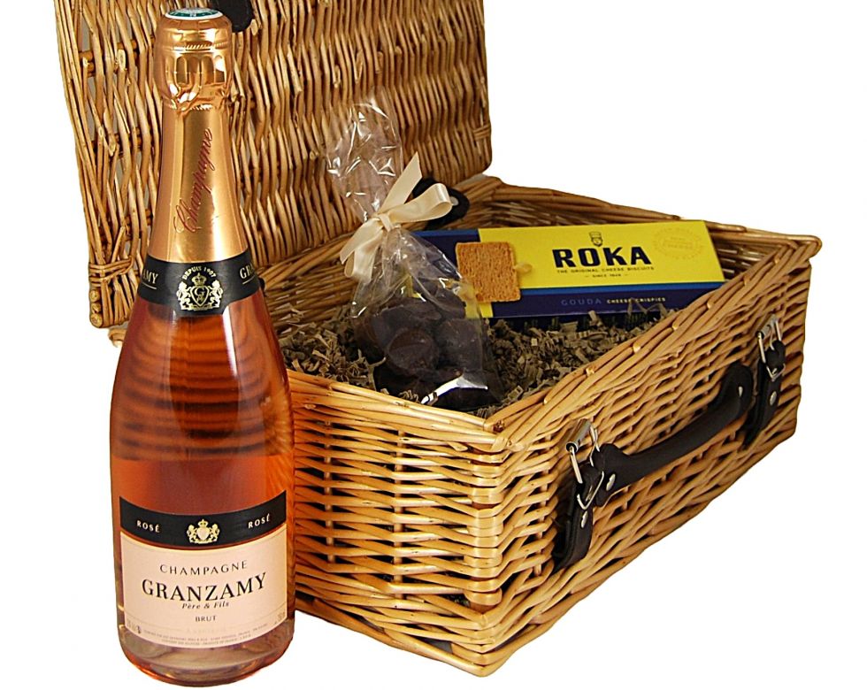 Granzamy Père & Fils Brut Rosé NV Wicker Hamper