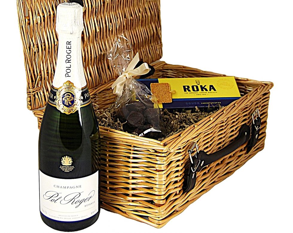 Pol Roger Brut Réserve NV Wicker Hamper