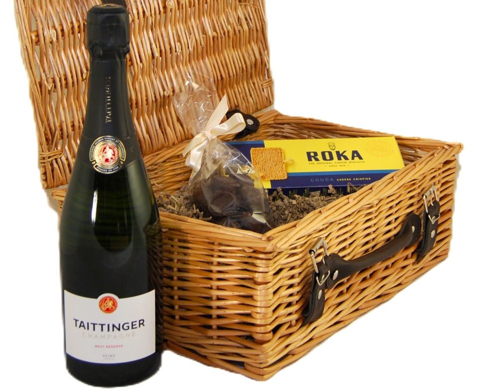 Taittinger Brut Réserve NV Wicker Hamper