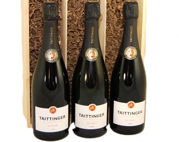Taittinger Brut Réserve NV Triple Wood Box