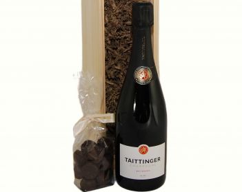 Taittinger Brut Réserve NV & Truffles Wood Box