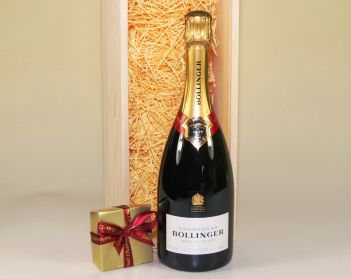 Bollinger Special Cuvée Brut NV & Small Chocolates Wood Box
