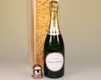 Laurent-Perrier La Cuvée & Stopper Wood Box