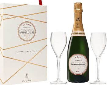 Laurent-Perrier La Cuvée & Two Flutes Gift Set