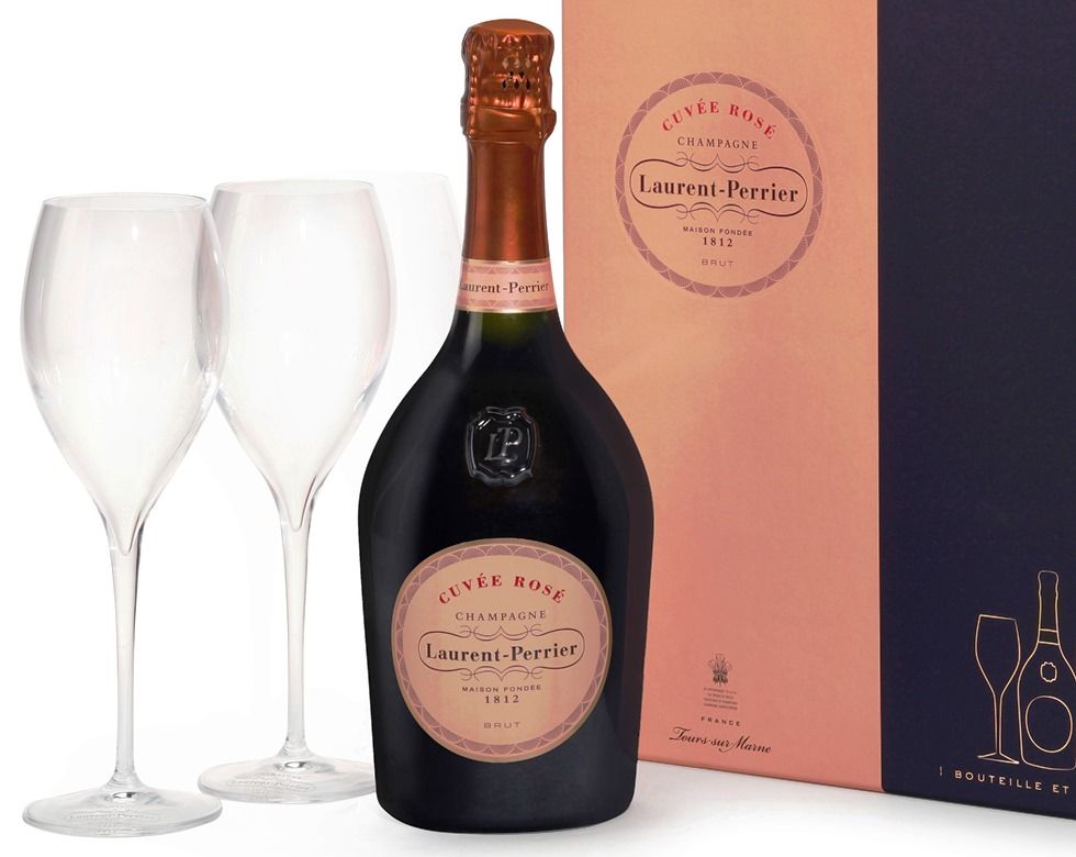 Laurent-Perrier Cuvée Rosé & Two Flutes Gift Set